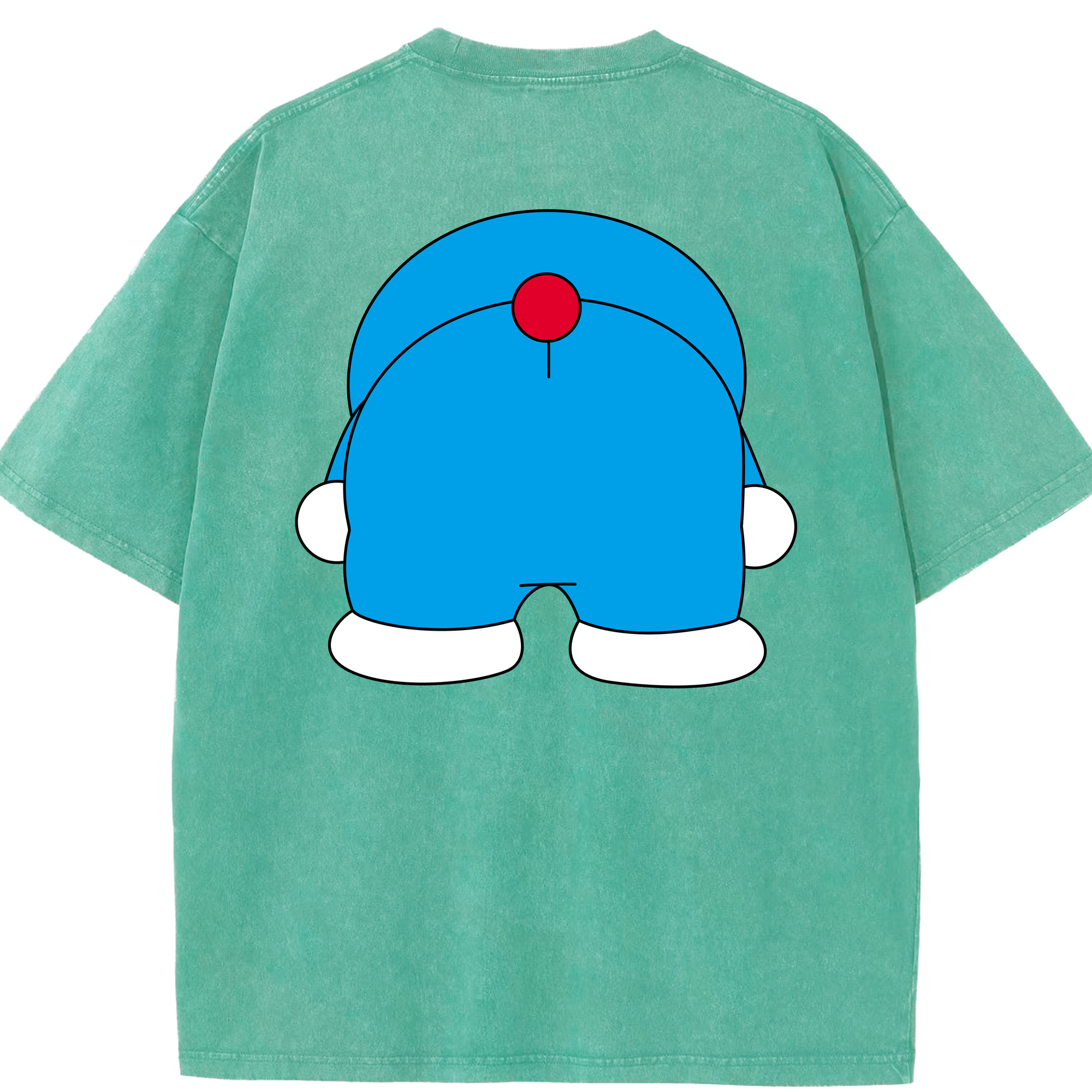 （画像用） ドラえもん Doraemon 綿100% ヴィンテージ風 半袖Tシャツ（背面プリント）